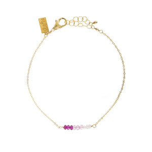 Ombre Bar Bracelet - Pink Gold Filled