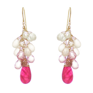 French Pink  Drop Earrings