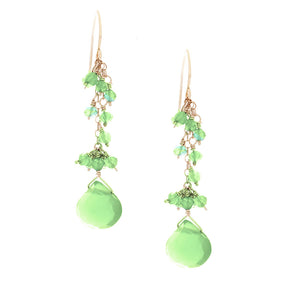 Green Onyx drop with Green Onyx Rondelles