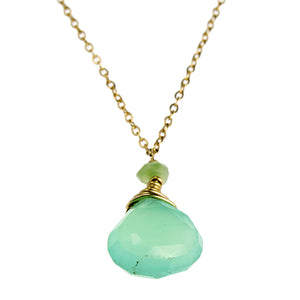 Chrysoprase One Drop Necklace