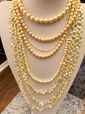 #006  8 layer yellow pearl set