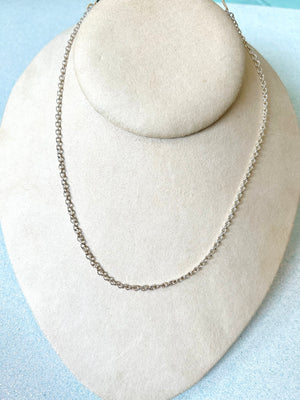 #637 sterling silver chain 21.25” necklace