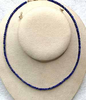#553 Lapis strung 15” necklace