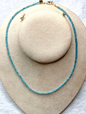 #578 blue topaz strung 16.75” necklace
