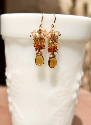 #659 citrine ombre earrings