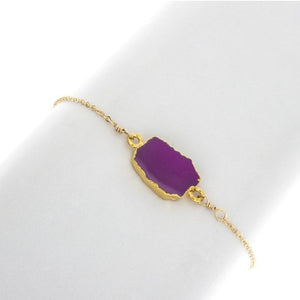 #521 purple agate bracelet