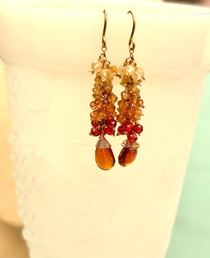 #776 orange ombré earrings