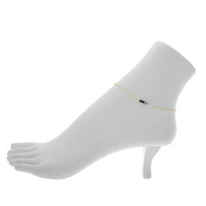 Ombre Bar Anklet - Charcoal Gold Filled - AN007