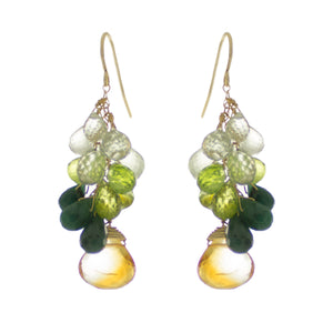 Cedar Green Drop Earrings