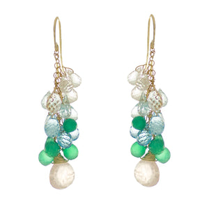 Sage Rose Drop Earrings