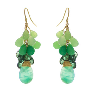 Shamrock Green Drop Earrings