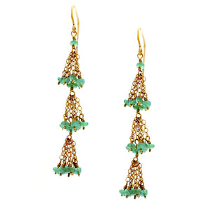 Emerald Three Tier Draped Chain