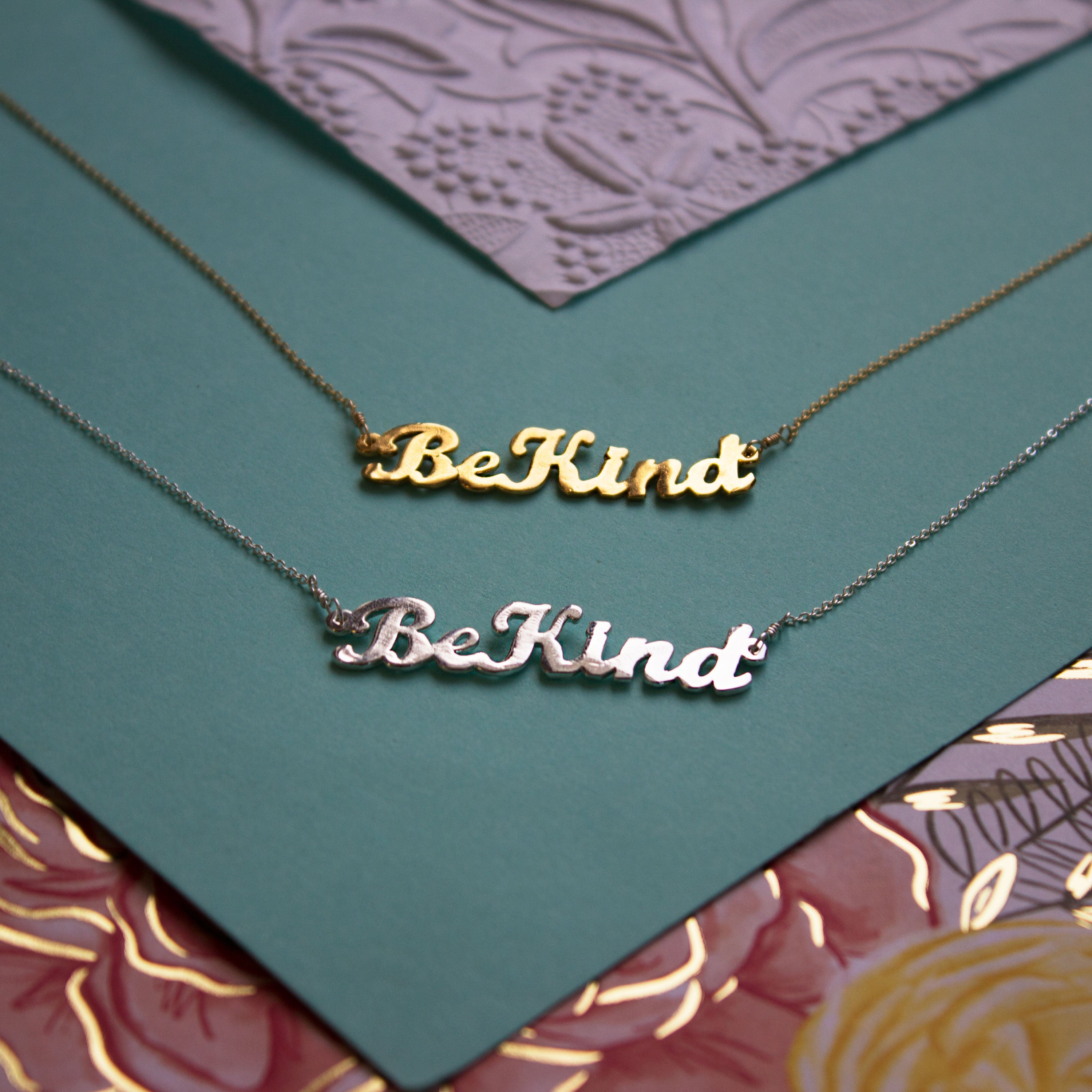 Be Kind Nameplate Necklace