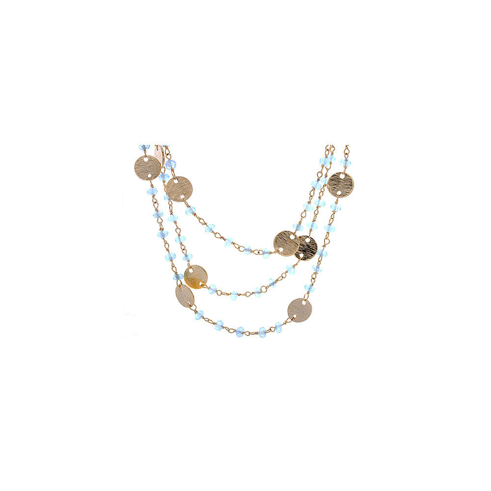 Three Strand Necklace in Apetite or Clear Quartz