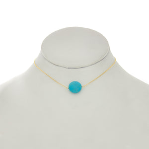Arizona Blue - Turquoise Round Coin Necklace