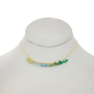 Shamrock Green - Minty Green Rondelles Dangle Necklace