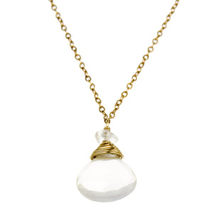 Moonstone One Drop Necklace