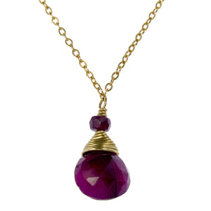 Ruby One Drop Necklace