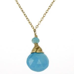 Turquoise One Drop Necklace