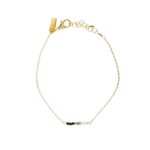 Ombre Bar Bracelet - Charcoal Gold Filled