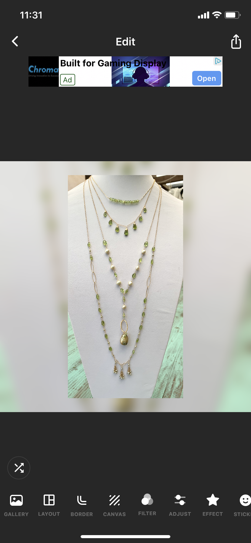 #109 Peridot/pearls collection