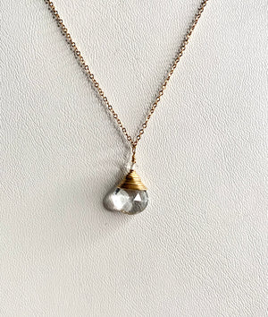 #244 white topaz single drop