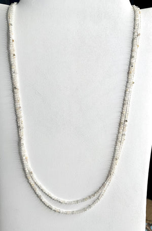 #198 rutilated Quartz 48” strung necklace