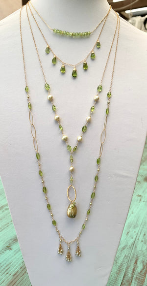 #109 Peridot/pearls collection