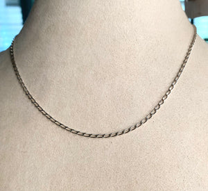 #157 silver chain 17.5” necklace