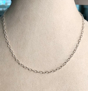 #159 16” silver chain necklace