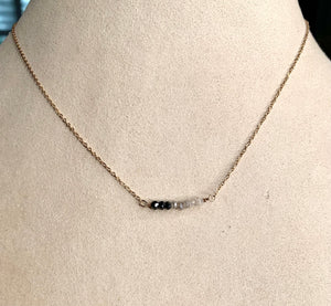 #204 charcoal bar necklace