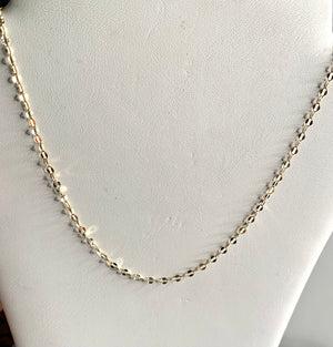 #166 sequins gold filled chain necklace