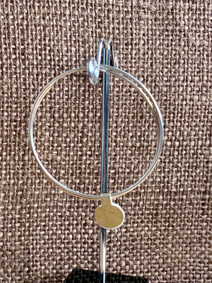 #138 2” silver hoop earrings