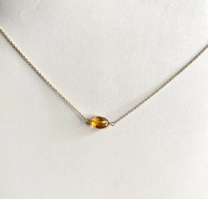 #222 citrine oval necklace