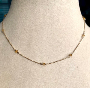 #178 citrine chain necklace