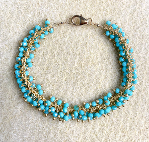 #296 amazonite cluster chain bracelet