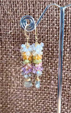 #134 labradorite rainbow earrings