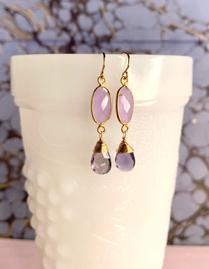 #035 tanzanite drops lavender chalcedony