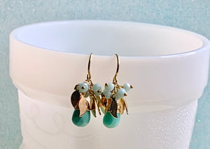 #104 Turquoise with leaves