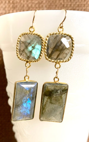 #479 labradorite bezeled earrings