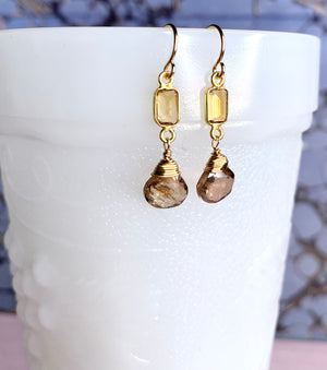 #042 Champagne Garnet and citrine