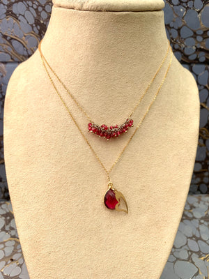 #007 sweet heart garnet set