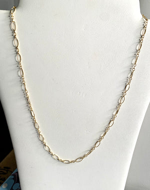 #165 oval link gold filled chain necklace