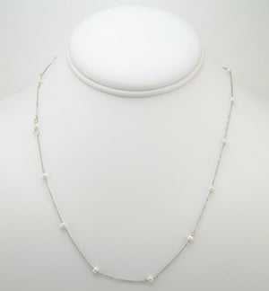 White Pearls Bead Chain Necklace